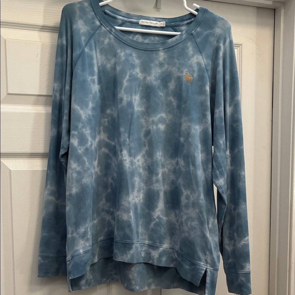 Peter Millar Blue Tie-Dye Sweatshirt